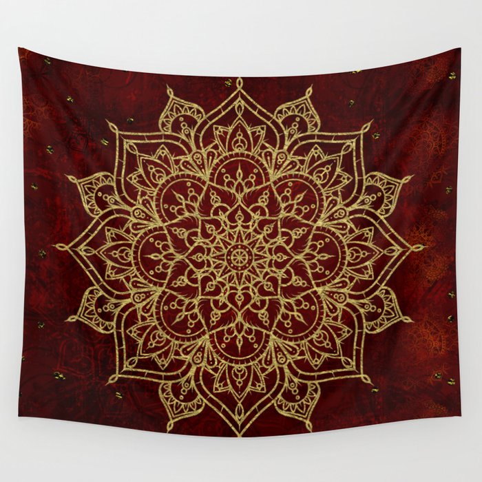 Red and gold tapestry best sale