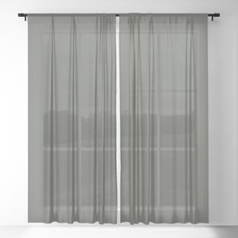 Dark Green Solid Color Pairs HGTV 2023 Trending Color Pewter Green HGSW6208 Sheer Curtain