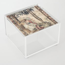 Antique 17th Century 'Apollo Spying on Mars and Venus' Tapestry Acrylic Box