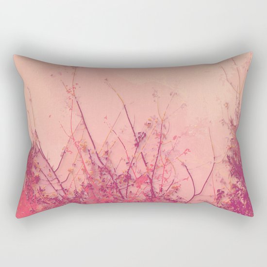 Lost in Pink (Carmine Pink Botanic Garden) Rectangular Pillow