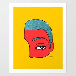 A piece of face Art Print