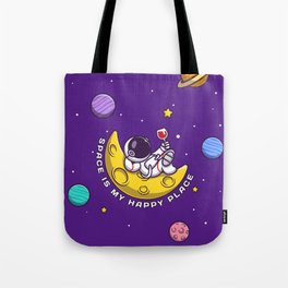 Space Is My Happy Place Tote Bag