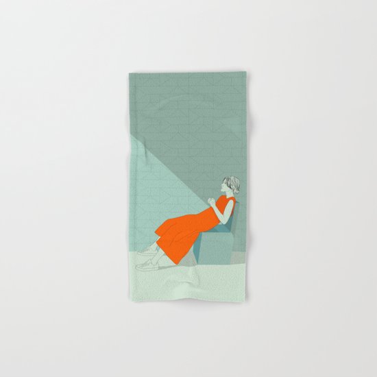 The woman in orange Hand & Bath Towel