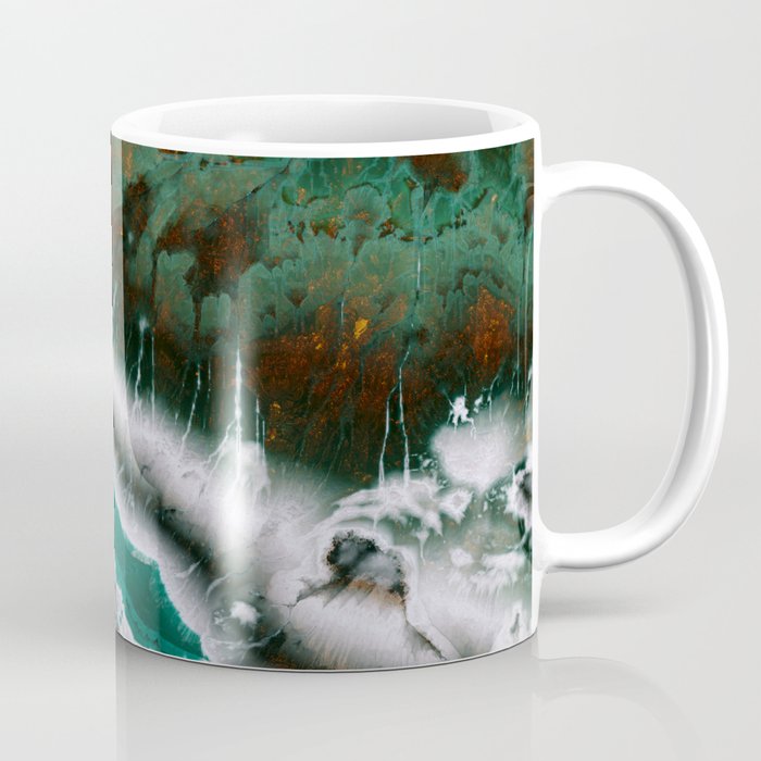 Emerald Agate Abstract Coffee Mug