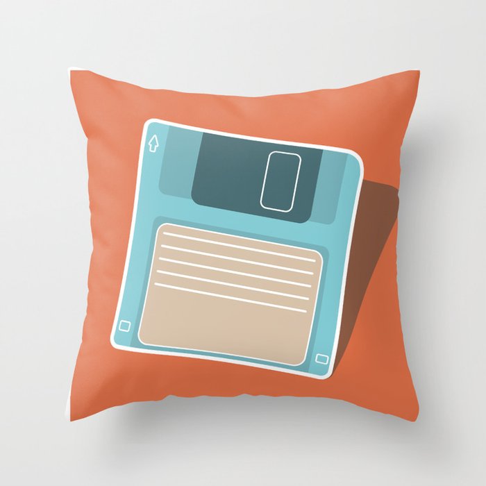 90 S Retro Floppy Disk Throw Pillow By Lulichka Society6