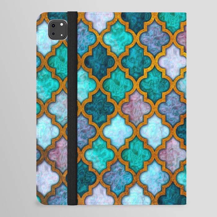 Moroccan tile iridescent pattern iPad Folio Case