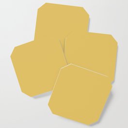 Golden Yellow Solid Hue - 2022 Color - Shade Pairs Dunn and Edwards Candelabra DE5431 Coaster | 2022 Trending, Colour, Solids, Shade, 2022 Hue, 2022, 2022 Colour, Hue, Solid Color, Yellow 