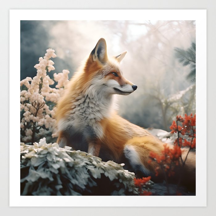 Beautiful Red Fox Art Print