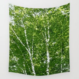 Birch Trees Photo Art Wall Tapestry