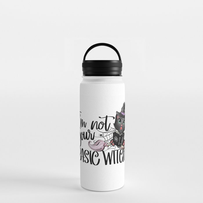 I am not your basic witch cat Halloween Water Bottle