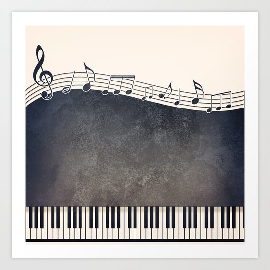 Piano Art Print