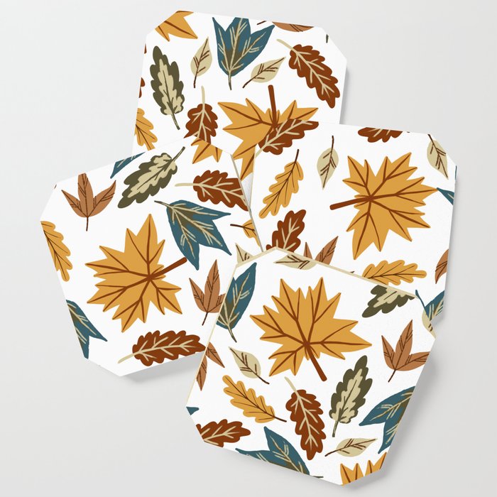 Autumn Leaves Pattern Coaster