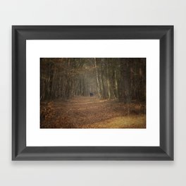 A walk in the forest Framed Art Print