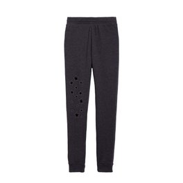 Hand-Drawn Stars (Black & White Pattern) Kids Joggers