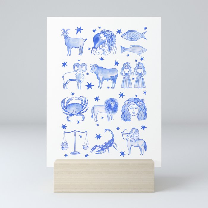 Blue Zodiac Mini Art Print