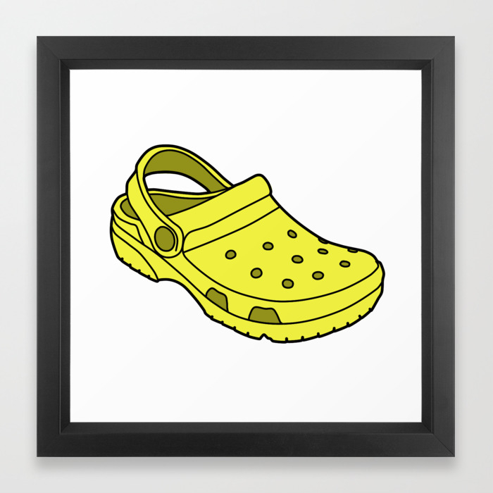 Crocs Framed Art Print By Daisy Sock Society6