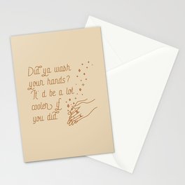 Wash Your Hands - Rust & Peach Stationery Card