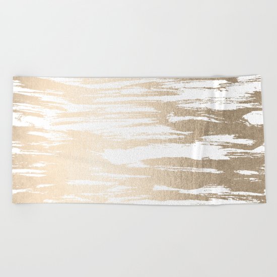White Gold Sands Paintbrush Beach Towel