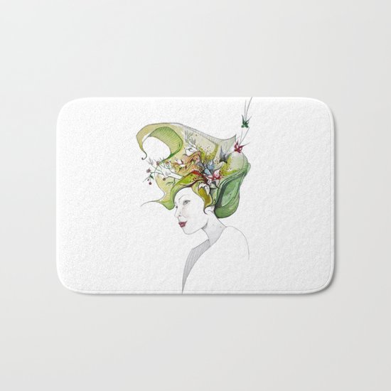 spring lady Bath Mat