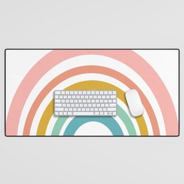 Simple Happy Rainbow Art Desk Mat