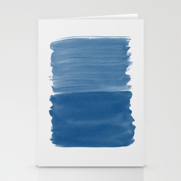 Classic Blue Abstract Minimalism #1 #minimal #ink #decor #art #society6 Stationery Cards