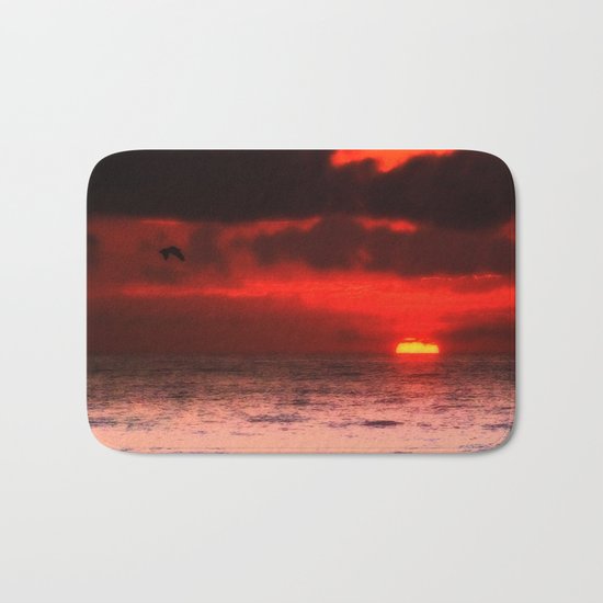 Pelican at Sunrise Bath Mat
