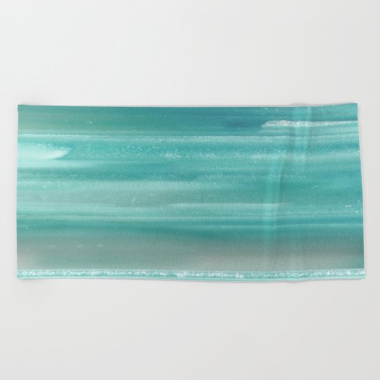 Turquoise Geode Beach Towel