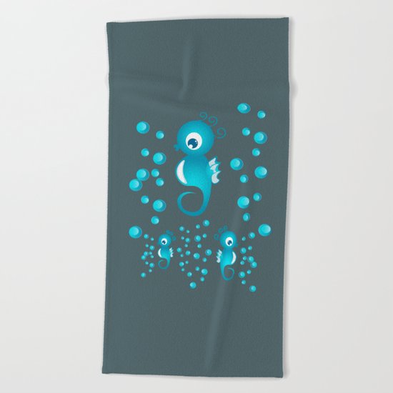 Sea horses Beach Towel