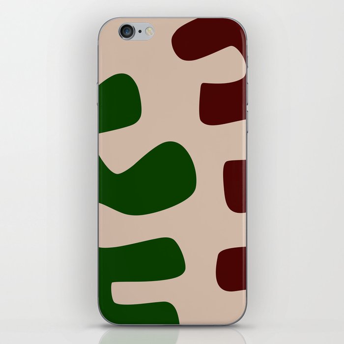 Abstract minimal plant color block 31 iPhone Skin
