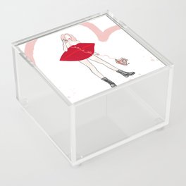 Red Lips Girl Acrylic Box