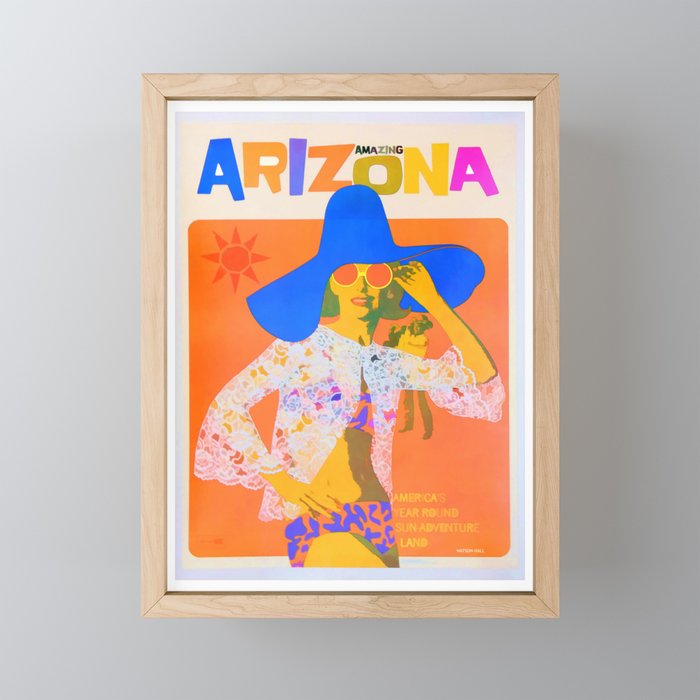 Vintage Travel Poster - Arizona Framed Mini Art Print