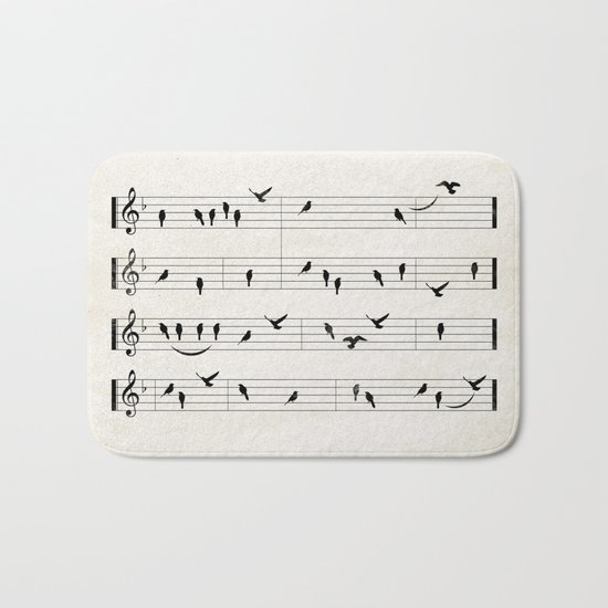 Black Birds Bath Mat