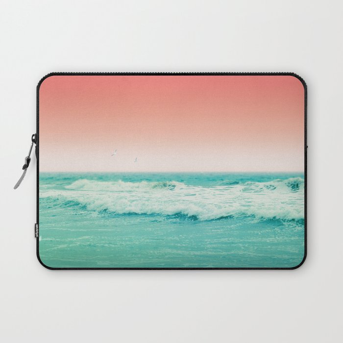 Aqua and Coral, 2 Laptop Sleeve