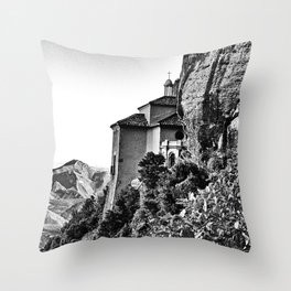 Castel on the mountain side Throw Pillow