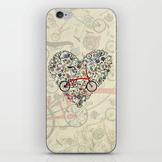 I Love Brompton Bikes iPhone & iPod Skin