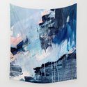 Vibes: an abstract mixed media piece in blues and pinks by Alyssa Hamilton Art Wandbehang