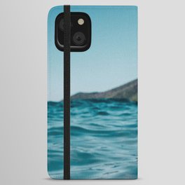 Brazil Photography - Blue Ocean By A Mountain iPhone Wallet Case