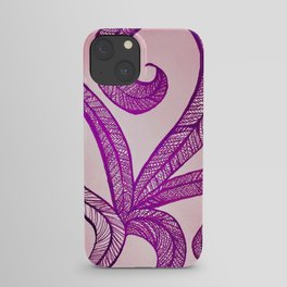 Pink feathers iPhone Case