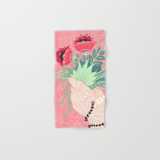 Pink Bouquet Hand & Bath Towel