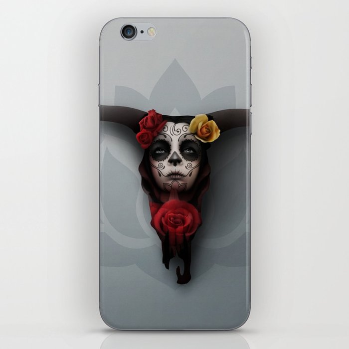 Skull and Roses: Day of the Dead iPhone Skin
