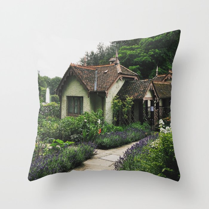 Bird Keeper's Cottage Throw Pillow