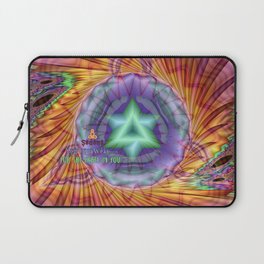Alteuisha- Abstract Spiritual Fractal Art- Healing Art- Jewish Art- Merrkabbah Art Laptop Sleeve