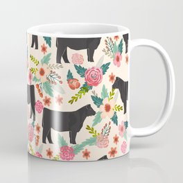 Show Steer cattle breed floral animal cow pattern cows florals farm gifts Mug