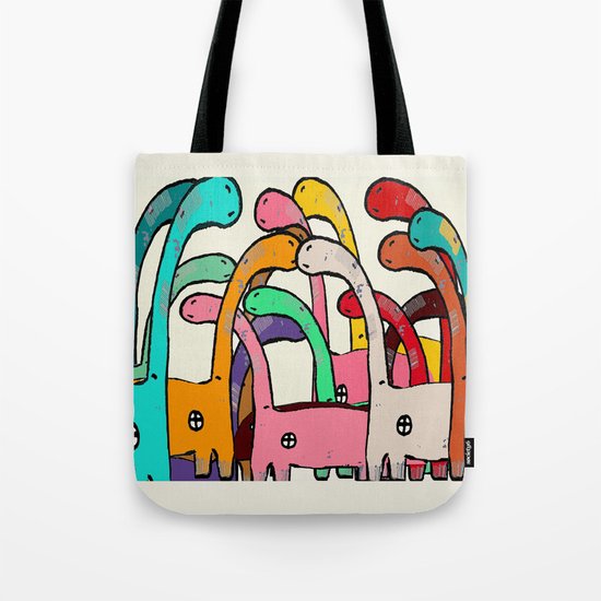 Dino Disco Tote Bag