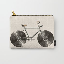 Velophone Carry-All Pouch | Record, Velo, Wheels, Digital, Tourdefrance, Curated, Music, Bicycle, Vintage, Graphic Design 