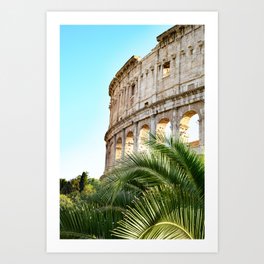The Colosseum in Rome with Palm #2 #travel #wall #art #society6 Art Print