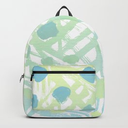 Abstract Paint Pattern Green Backpack