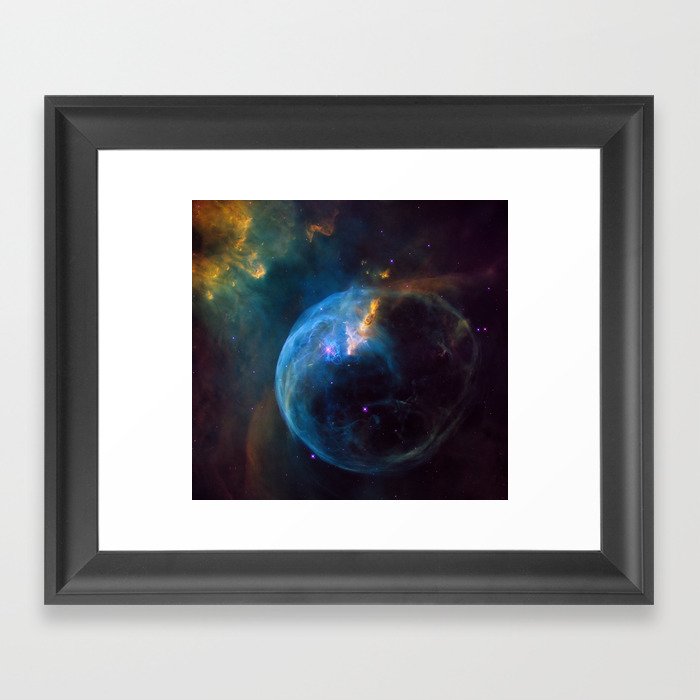 Bubble Nebula Outer Space Galaxy Framed Art Print