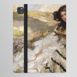 On the Dunes, Lady Shannon and Kitty by James Jebusa Shannon iPad Folio Case