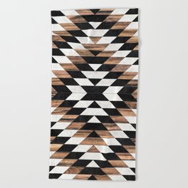 Urban Tribal Pattern No.13 - Aztec - Concrete and Wood Beach Towel